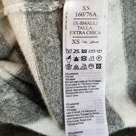 NWT AllSaints Cassia Gray Stripe Sweater XS - Picture 7 of 9